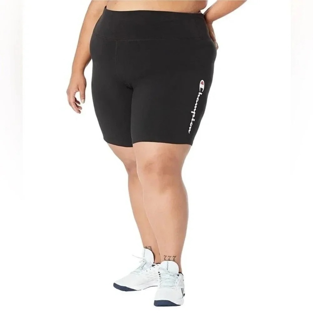 Champion Plus Size Authentic Bike Shorts - Graphic (Black) 1X NWT